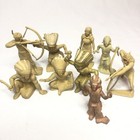 Marx Fort Apache Stockade Indian Camp Poses 60mm Figures Vintage 1950s Soft Tan