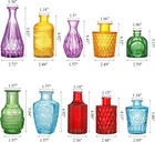 Colored Bud Vases  Assorted Small Glass Flower Vases Vinta Carved
