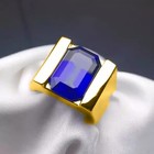 Natural Blue Sapphire Gemstone Handmade Ring For Men s 925 Sterling Silver Ring