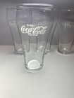 Coca Cola Coke Vtg 6  Tall 16oz 1970s Set Of 4 Glasses Clear W white Letters