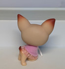 Littlest Pet Shop    Lps Chihuahua Dog  1  Hasbro Authentic Tan W Brown Eyes