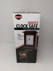 Mantle Clock Safe Protect Valuables Hidden Compartment Quartz Wood Walnut Finish