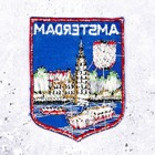 Vintage Amsterdam Patch     Netherlands Holland Travel Souvenir     Sew-on Badge