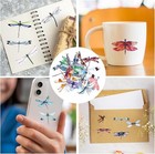 40 Pcs Dragonfly Stickers Transparent Decorative Stickers Decals Vintage Scrapbo