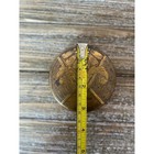 Antique Make Up Compact Brass Art Deco Flowers Vintage 
