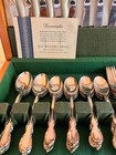 Vintage 1847 Rogers Bros  Silverplate Flatware Set With Wooden Storage Chest
