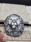 Vtg Bergamot Brass Works Lion Head Belt Buckle 1978 Solid Cast Usa J-145