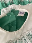 Vintage Dolls   Darlings Green White Frilly Ruffle Dress Toddler Girls Sz 24 Mos