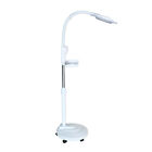 Floor Stand Rolling Magnifier With Led   16x Glass Magnifying Light With Wheel
