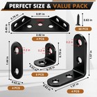 20 Pack L Bracket Corner Brace Kit  4 Sizes Stainless Steel Corner Bracket