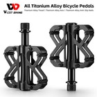West Biking Lightweight All Titanium Alloy Bicycle Pedals 3 Bearings Bike Pedals