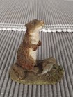 Otter With Fish Figurine Leonardo Collection Approx 3  In Height