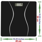 Digital Bathroom Scale Body Weight Scale 400 Lb 180 Kg Black Lcd Display