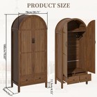Wardrobe Closet  Armoire Wardrobe Closet With Drawers And 2 Arched Fluted Doors