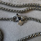 David Yurman 925 Sterling Silver Diamond Y-drop Necklace Box Chain Pendant 55cm