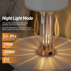 Qimh Gold Table Lamps For Bedroom Set Of 2 With Nightlight  Modern Bedside Lamp