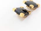 Rare Large Givenchy Chunky Black Gold Clip On Earrings Paris New York Large Gift