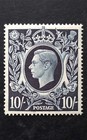 King George Vl Gb 10  Dark Blue Sg 478ab Blot On Scroll Mnh Well Centered Vf