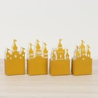 20 Gold Glitter Princess Castle Paper Favor Boxes Wedding Party Events