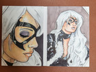 Black Cat 2014 Marvel Premier Dual Panel Sketch Card Kimberly Dunaway Spider-man