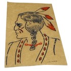 Vintage 1950s Native American Indian Brave Iron On Transfer Tissue Paper Lot 3