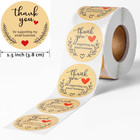 Thank You For Supporting My Small Business Stickers 1 5 Inch 2 Rolls Total 1000