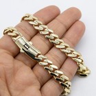 9mm Mens Miami Cuban Royal Link Chain Necklace Box Clasp Real 10k Yellow Gold