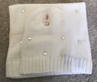 Nwt Victoria s Secret Ivory Infinity Scarf And Beanie Hat W Rhinestones Gift Set