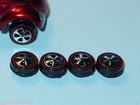 Hot Wheels Redline Repro Wheels 4 Small Hk Black Bearing Set Of 4 -new  