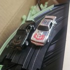 Vintage Tyco Daredevil Nite-glow Slot Car Race Track W  Two Firebird Cars