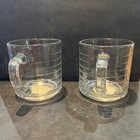 Libbey Ribbed Clear Glass Mugs Cups  Set Of 2  Vintage Nwt  3 5    Tall  Duratuff