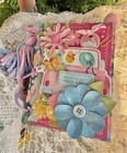 Handmade Scrapbook Junk Journal Mini Album  Paige Evan   s