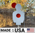  sr  3 8  Steel Hostage Reactive Target 9 5 x17  Torso   2 Swivel Paddle T-post