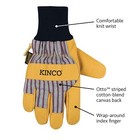 Kinco Pigskin Leather Palm Warm Winter Insulated Lined Cold Weather Work Gloves
