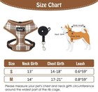 Pupteck Soft Mesh Dog Harness And Leash Padded No Pull Harness Coffee Medium