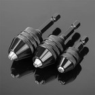 Mini Keyless Drill Chuck Adapter 1 4  Hex Shank Quick Change Converter