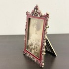 Vintage Victorian Style Rhinestone Enamel Filigree Ornate Picture Frame 3x4