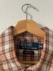 Vintage Brown And Tan Ralph Lauren Western Style Long-sleeve Button-up Shirt