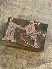 Printing Letterpress Printers Block Antique Copper Man In Shackles Jail  995 