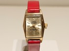 Vintage Rare Early Ladies Germany Gold Plated Tank Mechanical Watch  ruhla  16j 