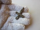 Ancient Late Roman Or Byzantine Lead Engraved Cross Amulet Pendant 