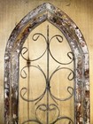 Iron Scroll Farmhouse Arch Wood Cathedral Window Rustic Distressed Shabby 33 