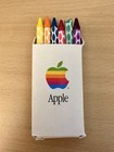 1986 Apple Computer Box Of Coloring Crayons Mac Macintosh   Rainbow Logo Lot