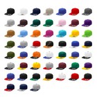 Classic Snapback Hat Flat Brim Baseball Cap Plain Solid Trucker Men s Blank Cs