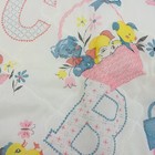 Unused Vintage Crib Quilt Baby Blanket 1970 s Alphabet Kitten Duck Puppy 45   x33   