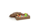 Toddler Kids Step2 Play And Store Sandbox Brown Plastic Outdoor Toy With Cover