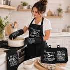 Sratte 6 Pcs Black Kitchen Decor Accessories Set About 11 X 6 7 Inches 