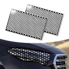 2 Pcs Car Rear Tail Light Film  Honeycomb-patterned Non-opaque Cover Decal 