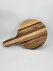 Handcrafted Multi-wood Cutting Board Paddle Style Maple  Walnut  Cherry 1  Thick
