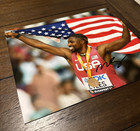 Noah Lyles Hand Signed  Autographed 8x10 Photo Usa Holding Flag W coa   Proofs